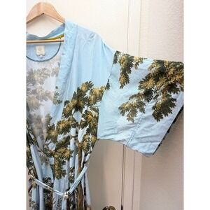 Kimono Robe Sz M Garden Floral Tapestry Animals Fruit Romantic Boho Chic Artsy